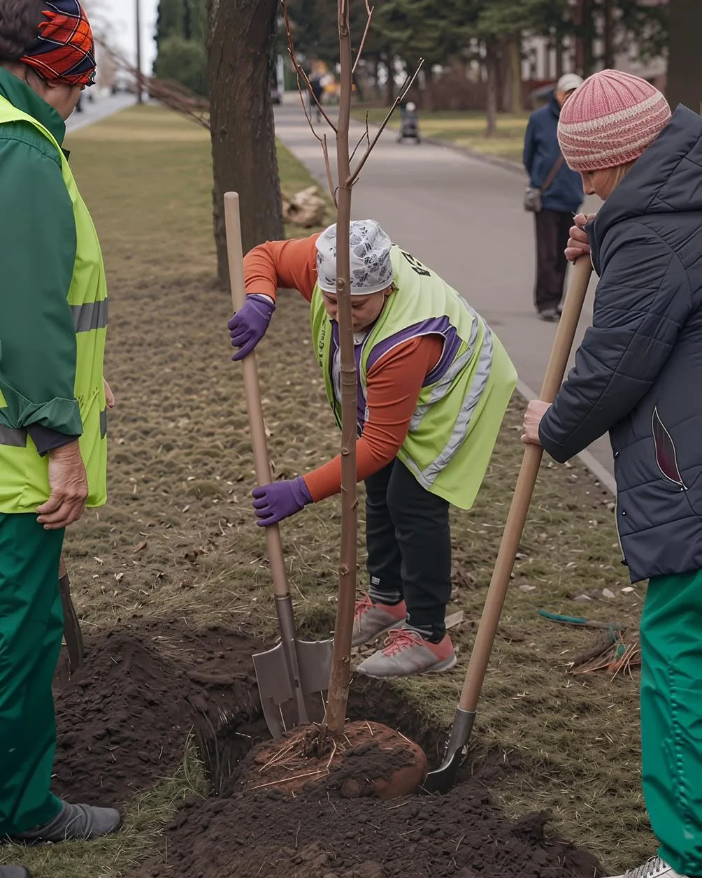 Рівне стане ще зеленішим: на вулицях міста комунальники висадили десяток декоративних дерев
