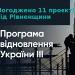 Рівненщина отримає фінансування на 11 проєктів у межах Програми відновлення України ІІІ